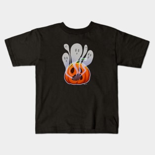 Ghostly Pumpkin - Halloween Kids T-Shirt